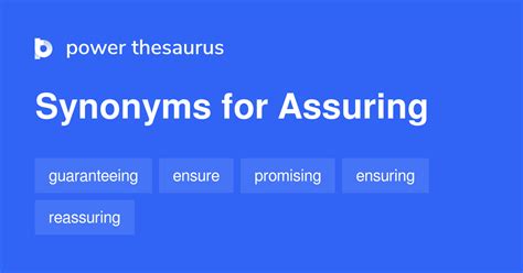 synonyms for assuring